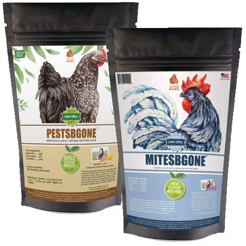 MitesBGone & PestsBGone Coop Herbs Bundle - 2 Blends In Bundle To Repel Pests - Weidukt