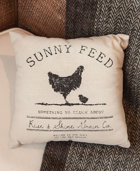 Chicken Accent Pillow - Sunny Feed - Weidukt