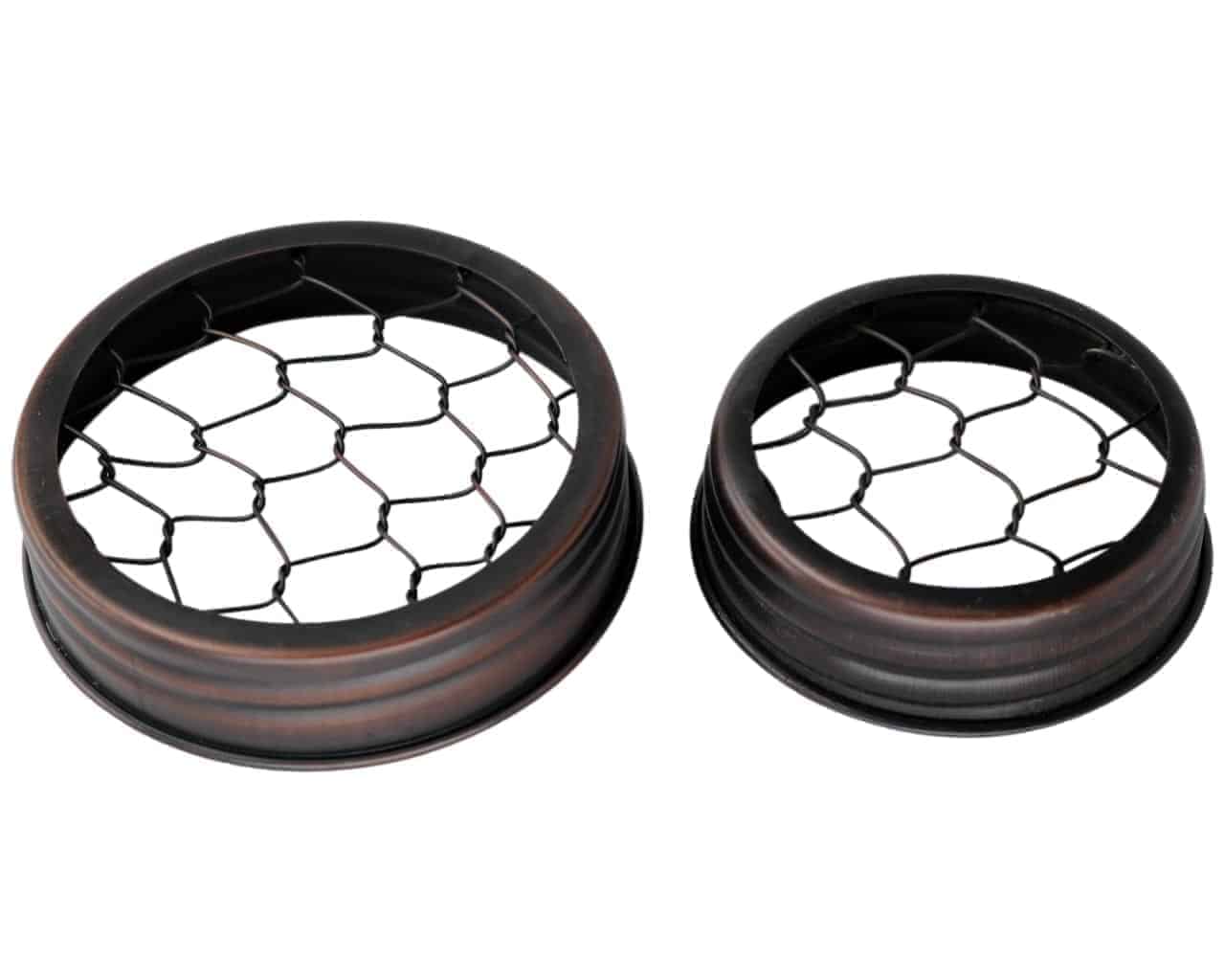 Oil Rubbed Bronze Flower Organizer Frog Lid for Mason Jars - Weidukt