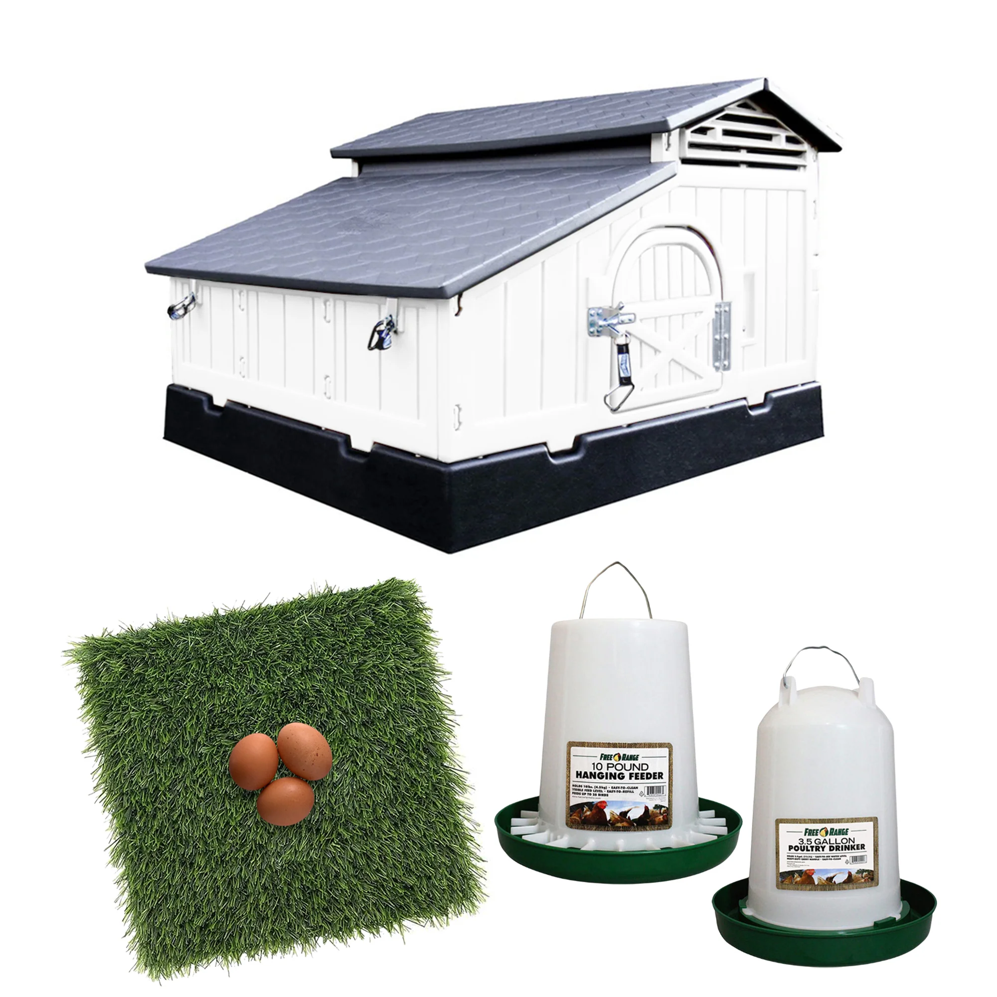 Formex Chicken Coop Kit with Feeder, Waterer, and Nest Box Liners - Weidukt