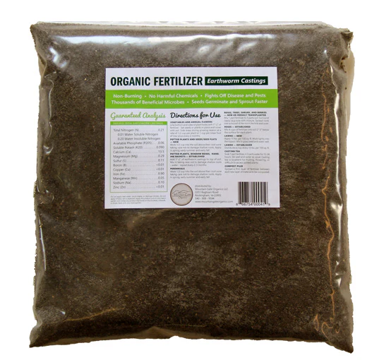 Mountain Gate Organic Earthworm Castings, 5lb bag - Weidukt