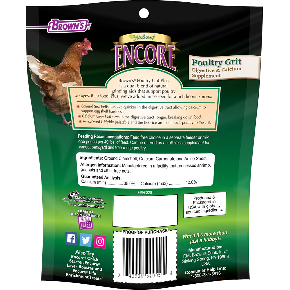 Encore Natural Poultry Grit Plus, 1 lb - Weidukt