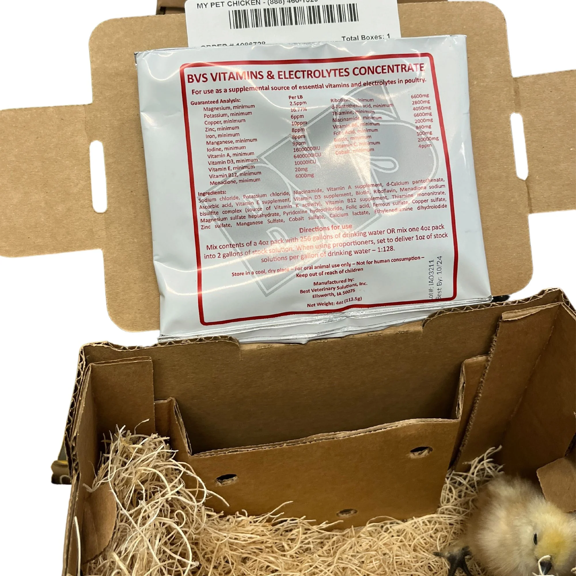 BVS Vitamins and Electrolytes, 4 oz Concentrate: Chick Order Add On - Weidukt