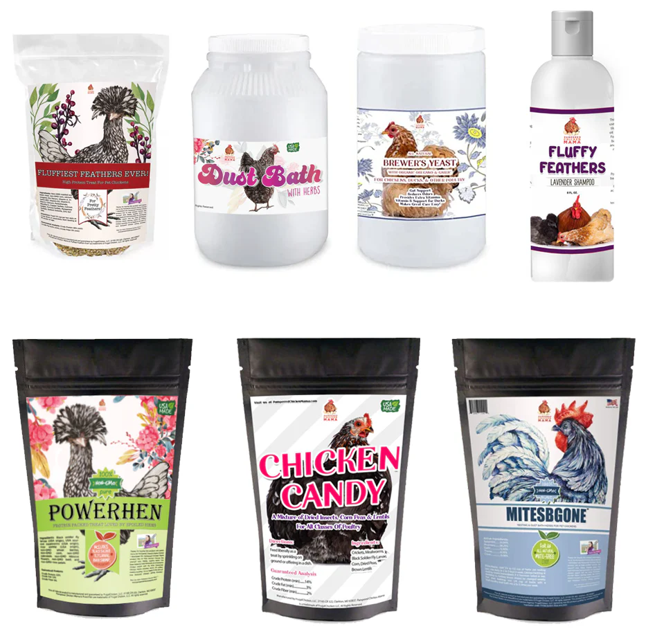 Great Feathers Bundle: Bundle of 7 products so your hens have great, fluffy feathers! (14 pounds total) - Weidukt