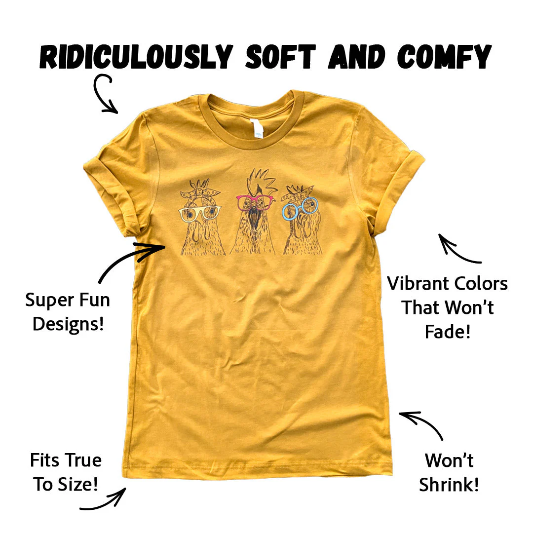 Chicken Glasses T-Shirt - Weidukt